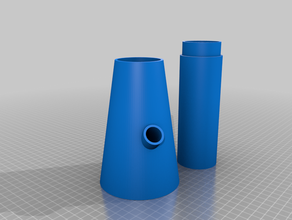dos piezas de 27cm bong la tubería el hábito fumar en pipa agua 3d print model - Mito3D