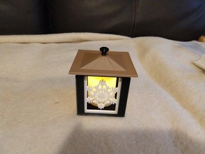 holiday lantern candle holder christmas decoration decor wood pla 3d print model - Mito3D