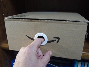 cardboard grommet finger box handle hole protection ring 3d print model - Mito3D