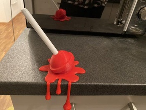 fusión lollipop los dulces de la decoración decorativos regalo del hogar helados derretir que se derrita pluma titular un lápiz sostenedor presente azúcar 3d print model - Mito3D