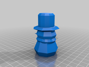 low-poly snowman carrot christmas figure figurine low poly melt scarf sculpture snow snowflake tophat 3d print model - Mito3D