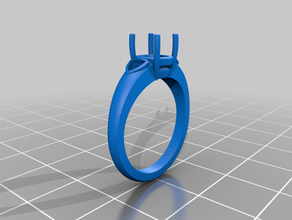 anneau ovale de tri 3dprintable L'imprimante 3d bijoux l'anneau 3d print model - Mito3D