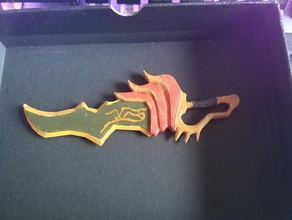 zehir kılıcı kılavuzu metin makara tutucu kılıç 3d print model - Mito3D