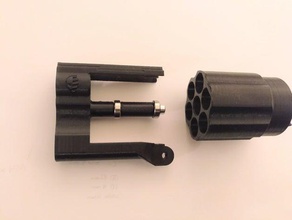 crosman 357 vigilante 50cal nerf dönüşüm co2 3357 blaster dart paintball revolver kısa animasyon 3d print model - Mito3D