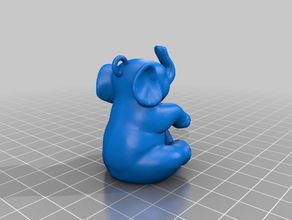 elephant catena chiave 3dmodel elefante keychain 3d print model - Mito3D