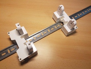 t8 led tube holder testing using din rail 20x20 profile 3d print model - Mito3D