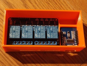 wemos d1 mini 4 relay box channel 3d print model - Mito3D