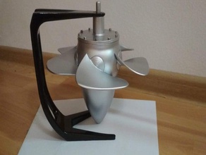 a turbina de kaplan francis gerador kalan trubine modelo pelton planta poder corredor estátua água alimentação 3d print model - Mito3D