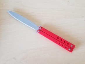 benchmade 62 remix - filled blade balisong knives 3d print model - Mito3D