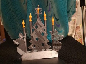 natale candele angelo anngel di candela il candeliere titolare led i albero 3d print model - Mito3D