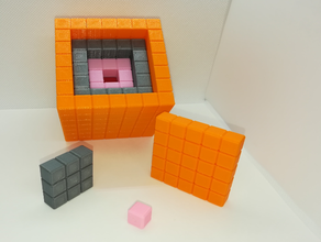 Schachteln Würfel rekursive cubes cube in Verschachtelung russische Puppe 3d print model - Mito3D