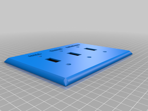 meu personalizados 1 4 gangue interruptor da parede placa personalizado 3d print model - Mito3D