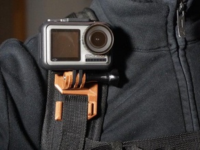 dji osmo-action-gopro-mount-Rucksack action Kamera Kamera-Halterung gopro mount 3d print model - Mito3D