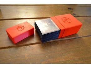 magic gathering standard deck box 60 cards sleeves customizable 3d print model - Mito3D