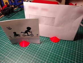 kart mektup basit baskı kullanın stand fotoğraf unutmayın faturaları doğum günü kartı sahibi Noel tebrikler mektuplar konumlandırma yeni yıl isteyen 3d print model - Mito3D