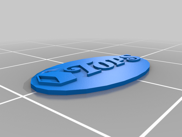 tops friendly markets keychain 3D print model - Mito3D