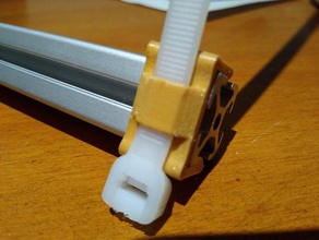 2020 ziptie clip aluminum extrusion zip tie 3d print model - Mito3D