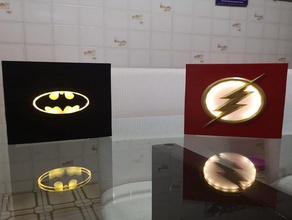 wall lamp batman flash geek decor kids 3d print model - Mito3D