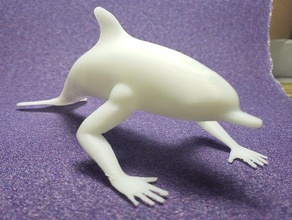 creepin dolphin creeper gruselig 3d print model - Mito3D