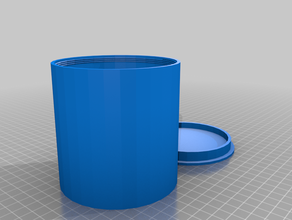 my customized customisable jar screw lid 25 thick 3d print model - Mito3D