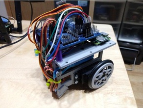 line following robot follower openscad raise3d n2 raspberry pi zero robotics 3d print model - Mito3D
