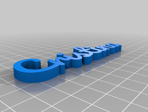 cristina text customized 3d print model - Mito3D