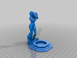 elf Heykeli çeşme & taklit dnd mini minyatür iş ortamına uygun olmayan heykel 3d print model - Mito3D