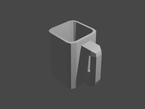 rectangle coffee mug glass kitchen 3d print model - Mito3D