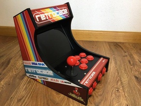 mini bartop arcade gaming raspberry pi retro retrogaming retropie case 3d print model - Mito3D