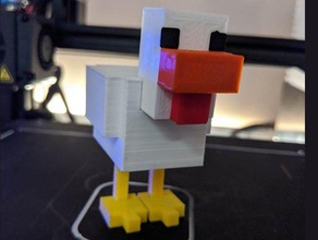 minecraft chicken - easy assembly no supports diy 3d print model - Mito3D