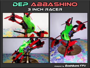 dep abbashino parts 3inch abbash drone fin mount 3d print model - Mito3D