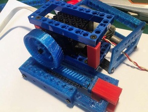 dc motor güç lego tarzı otomatik fırlatıcı atıcı uyumlu 3d print model - Mito3D