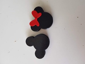 mickey et minnie prot ges aiguilles tricoter Stricknadeln mickey-Maus Maus Nadel 3d print model - Mito3D