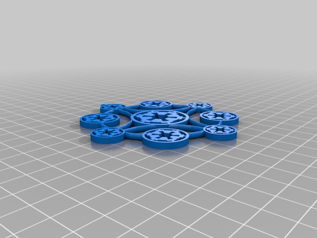 impériale, symbole de flocon neige noël ornement 3D print model - Mito3D