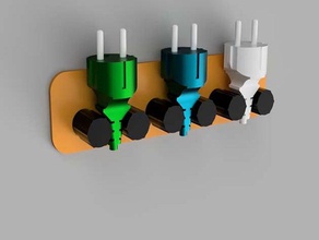 power plug holder 3d print model - Mito3D