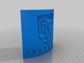lithophane porsche logo 3d print model - Mito3D