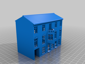 Stadthaus h0 ho h0-Maßstab bauen h0-Züge ho-Maßstab Skala-Gebäudes Züge odense 3d print model - Mito3D