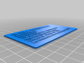 texto tarjeta visita customized 3d print model - Mito3D