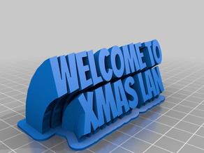 hoş geldiniz xmas lan özelleştirilmiş 3d print model - Mito3D