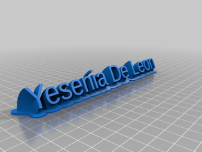 2 özelleştirilmiş süpürme benim-hat adı yesenia tabak mor 3d print model - Mito3D