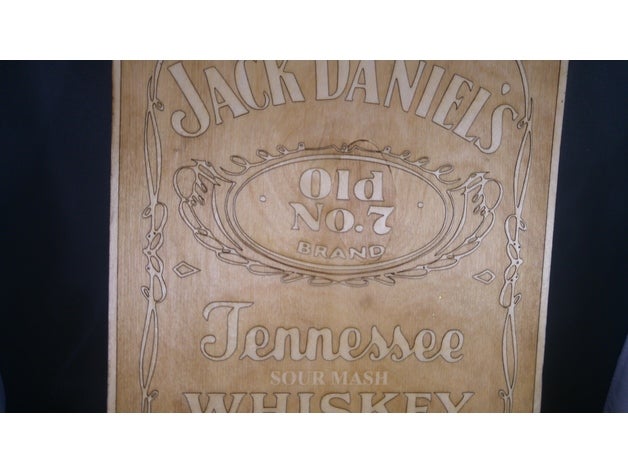 jack daniels wall plaque dc-k40 k40 laser lasercut engraver 3D print model - Mito3D