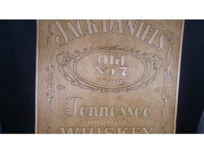 jack daniels wall plaque dc-k40 k40 laser lasercut engraver 3d print model - Mito3D