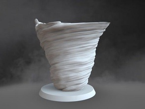 tornado 28mm cyclone dnd effect fantasy miniature prop rpg spell 3d print model - Mito3D