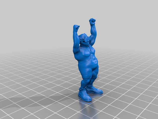 kleine trashman iasip Figur keshi Muskel - wrestler wrestling 3D print model - Mito3D