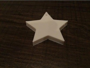 yıldız Anahtarlık süs güncellendi Noel süsü anahtar zinciri 3d print model - Mito3D