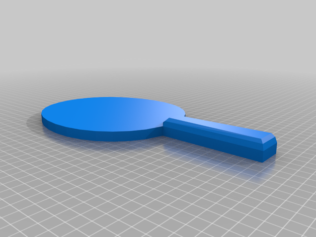 low poly ping pong paddle 3D print model - Mito3D