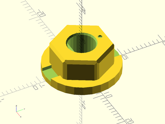 1 2 hexadécimal ennuyer adaptateur actobotique shaft by rhindlelak ftc robotique 3d print model - Mito3D