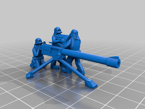 hosytian de la guardia autocannon equipo 1 imperial infantería warhammer 40k 3d print model - Mito3D