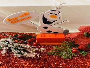 olaf days until christmas countdown 3d print model - Mito3D