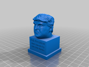 45 ° presidente liberale lacrime sinistra trump 3d print model - Mito3D
